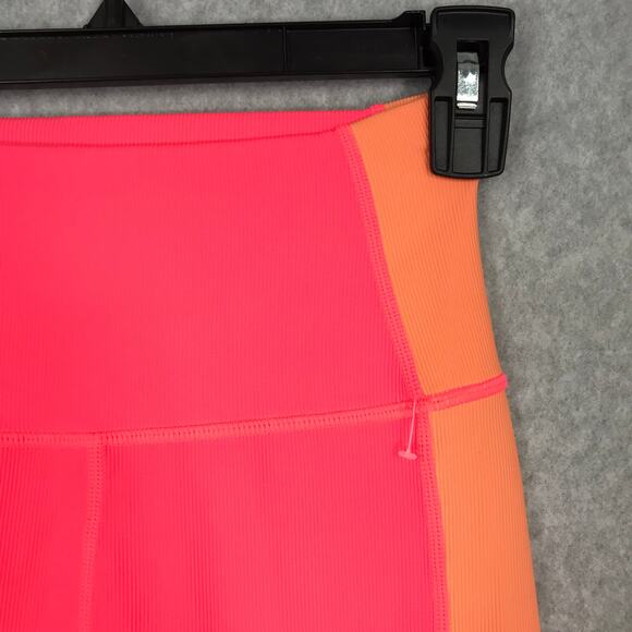 Wilo The Label Leggings Women XS Pink Peach Ribbed Contrast 7/8 Yoga Active READ - Picture 3 of 13